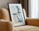 Slate 1 | Original Framed Abstract Paper Painting | Oil And Acrylic Painting in Paintings by Abby May