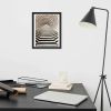 Framed Paper Print - Tunnel of Illusion - Geometric Op Art | Work by Eman's Gallery