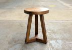 Solid Wood Three-Legged Dining Stool – Modern Accent Stool, Handcrafted in the USA | Bar Stool in Chairs by Marco Bogazzi