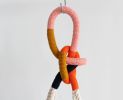 Color Block Sculptural Macrame Plant Hanger – 28” Limited Edition Hanging Planter | Plants & Landscape by Freefille