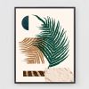 Botanical Collage Print with Minimalist Abstract Geometric | Prints by Capricorn Press. Item composed of paper compatible with boho and minimalism style