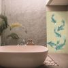 Koi - Green | Wallpaper in Wall Treatments by Wallcovetings by Brenda Houston. Item composed of fabric