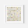 One Hundred World Map Dots Collage With Gold Leaf | Paintings by Amelia Coward
