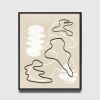 Minimal Abstract Line Drawing, Black and White Modern | Prints by Capricorn Press. Item made of paper works with boho & minimalism style