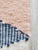 Rio Handwoven Navy and Pink Rug | Area Rug in Rugs by Mumo Toronto. Item composed of fabric in boho or minimalism style