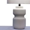 Waken Curve Table Lamp | Lamps by Home Blitz. Item made of cotton & ceramic compatible with contemporary style