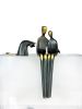 Combo Set: Close to Me Sculpture with Grooming Cat | Sculptures by YENNY COCQ