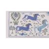 Colorful Uzbekistan Suzani Table Runner, Uzbek Blue Silk Emb | Tablecloth in Linens & Bedding by Vintage Pillows Store