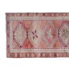 Vintage Modern Oriental Runner, Geometric Design Handknotted | Runner Rug in Rugs by Vintage Pillows Store. Item composed of cotton