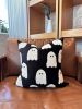 Black Ghost Pillow Cover | Pillows by Busa Designs