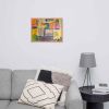 Framed Print - The Hearth Quilt - Folk Abstract Patchwork | Work by Eman's Gallery