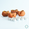 Stara Terracotta Tealight Holder (Pack of 2) | Candle Holder in Decorative Objects by Lit Lamps - Sustainable Mindful Lighting. Item works with asian & rustic style