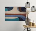 Horizontal midcentury modern painting original horizontal | Oil And Acrylic Painting in Paintings by Berez Art. Item composed of canvas in minimalism or mid century modern style