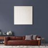Minimalist Wall Art - Abstract Monochrome Sculpture - Plaster Painting - Textured Dots Symmetric Relief - Perfect Housewarming Gift | Wall Sculpture in Wall Hangings by Vaiva Art Atelier