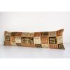 Silk Ikat Velvet Pillow, Extra Long Gold Silk Ikat Lumbar Cu | Cushion in Pillows by Vintage Pillows Store