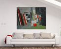 L'atelier / The Workshop | Oil And Acrylic Painting in Paintings by Sophie DUMONT.. Item made of canvas compatible with contemporary and industrial style