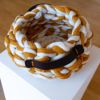 Chunky Mustard Woven Basket | Storage Basket in Storage by Keyaiira | leather + fiber | Artist Studio in Santa Rosa. Item made of fabric