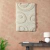 Abstract Ivory Beige Tufted Wall Art, Handmade Textured Wool Panel, Modern Neutral Decor | Wall Hangings by Swiflo