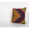 Vintage Geometric Diamond Kilim Pillow, Throw Pillow Cover, | Cushion in Pillows by Vintage Pillows Store