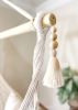 Woven Macrame Hanging Chair with Tassels | DIANA | Swing Chair in Chairs by Limbo Imports Hammocks. Item composed of cotton and steel