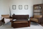 Adonis Solid wood Coffee Table with leather storage bench | Tables by Mango Furniture Co. Inc.