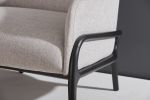 "Collana" AC3. Tangent Base, Textile | Lounge Chair in Chairs by SIMONINI. Item made of wood with leather
