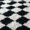 Black White Checked rug, moroccan Beni ourain rug | Rugs by Benicarpets