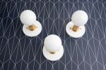 Minimalist Sconce - Model No. 0656 | Sconces by Peared Creation. Item made of brass with glass