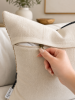 Calabasas Pillow Cover — Geometric Cotton in Black & Beige | Pillows by Busa Designs
