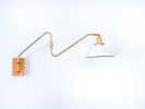Extendable Brass Wall Lamp, Mid Century Modern, Swing Arm | Sconces by Retro Steam Works
