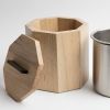 Unique Wooden Ice Bucket in White Oak | Drinkware by Alabama Sawyer