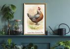 Vintage Hen Rooster Art, Vintage Chicken Art, Vintage | Prints by Capricorn Press. Item composed of paper in boho or minimalism style