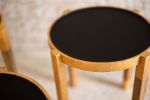 Black and Gold Round Modern Side Table | Waverly | Tables by Alabama Sawyer