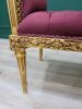 English Style Bench / Aged Gold Leaf Finish/Hand Carved Wood | Benches & Ottomans by Art De Vie Furniture