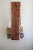 Live-edge walnut Waterfall Blanket or Towel Shelf | Rack in Storage by Hazel Oak Farms. Item composed of oak wood