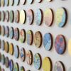 Four Hundred World Map Dots Collage With Gold Leaf | Paintings by Amelia Coward