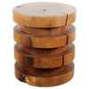 Haussmann® Wood Towering Rings Table 18 in DIA x 20 in | Coffee Table in Tables by Haussmann®