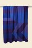 Geometric Blanket in Blue/Purple | Linens & Bedding by BOI. Item made of cotton works with contemporary style