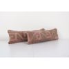 Oushak Rug Lumbar Pillow, Pair Brown Vintage Traditional Car | Cushion in Pillows by Vintage Pillows Store