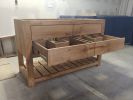 Model #1011 - Custom Double Sink Bathroom Vanity | Countertop in Furniture by Limitless Woodworking. Item composed of maple wood in mid century modern or contemporary style
