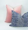 blue leopard print pillow // leopard print cushion // cheeta | Pillows by velvet + linen