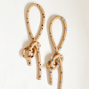 Clay Object 25 - Blue Dots Long Speckle Knot | Sculptures by OBJECT-MATTER / O-M ceramics