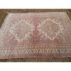 1930s Vintage Pastel Handknotted Turkish Oushak Rug | Area Rug in Rugs by Vintage Pillows Store. Item composed of cotton & fiber