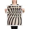 Framed Print - Optical Web - Op Art Black & White Illusion | Work by Eman's Gallery