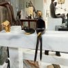Little Lady- single female figurine with cat | Sculptures by YENNY COCQ