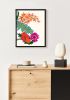 Colorful Floral wall art, Bright colors uplifting fun modern | Prints by Capricorn Press. Item made of paper works with boho & minimalism style