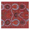 Silk Red Suzani Tapestry With Floral Design, Suzani Wall Han | Tablecloth in Linens & Bedding by Vintage Pillows Store