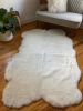 Sacred Spaces Collection: Extra Cuddly White Shorn Sheepskin | Area Rug in Rugs by East Perry. Item composed of wool & fiber