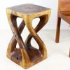 Haussmann® Wood Vine Twist Stool Accent Table 14 in x 23 in | Chairs by Haussmann®