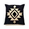 Black Bella Handwoven Cotton Decorative Throw Pillow Cover | Cushion in Pillows by Mumo Toronto. Item made of cotton works with boho & country & farmhouse style